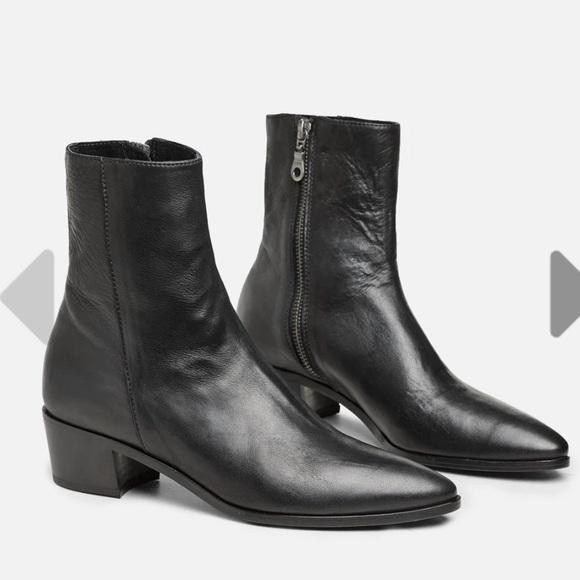 Modern Vice Black Ankle Boots sz 38